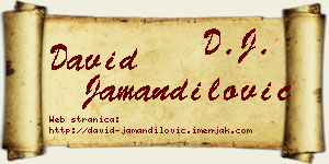 David Jamandilović vizit kartica